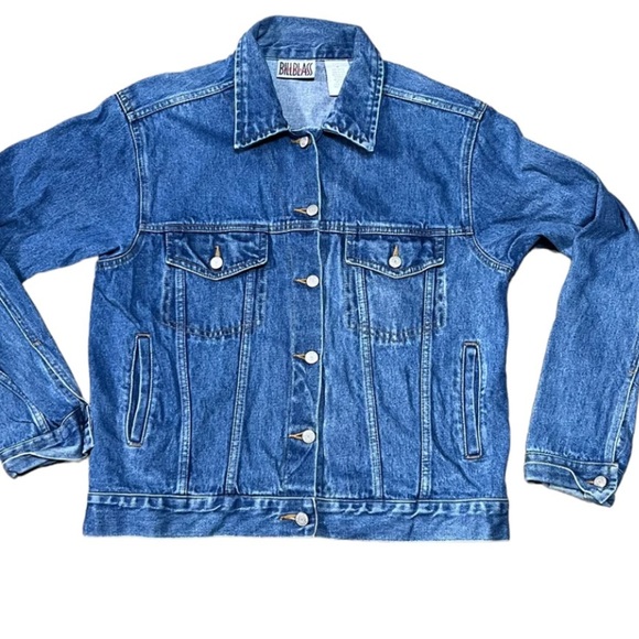 Bill Bass Medium Vintage Jean Jacket. Button down, long sleeves adjustable waist - Picture 3 of 12